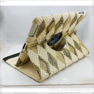 Amazon Snake Skin Pattern Leather Stand Case for iPad 4/3/2 P-iPad234case081